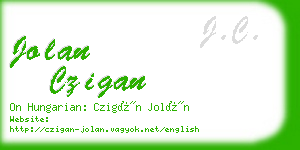 jolan czigan business card